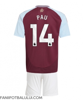 Aston Villa Pau Torres #14 Echipament de Fotbal Replică 2024-25 Copii Acasa (+ Șorturi)
